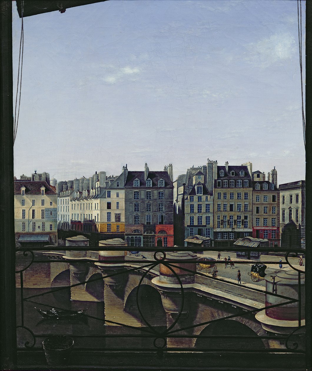 Udsigt over Pont Neuf, ca. 1845 af Joseph Eusebie Prevot
