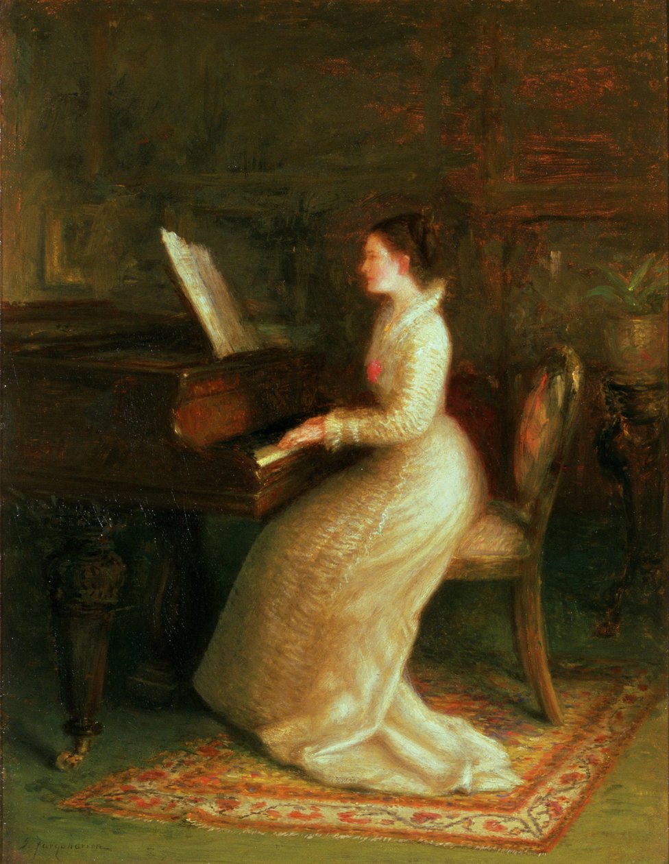 Dame ved klaveret af Joseph Farquharson