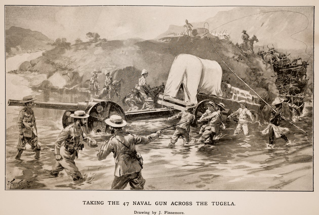 Den 47 flådekanon over Tugela af Joseph Finnemore