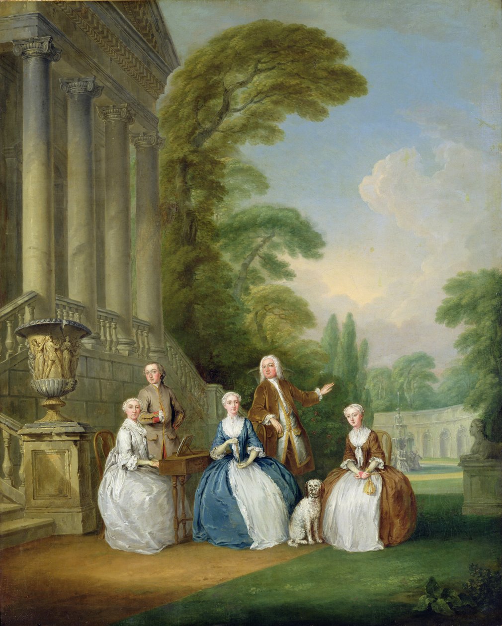 Portræt af en familie, 1740 af Joseph Francis Nollekens