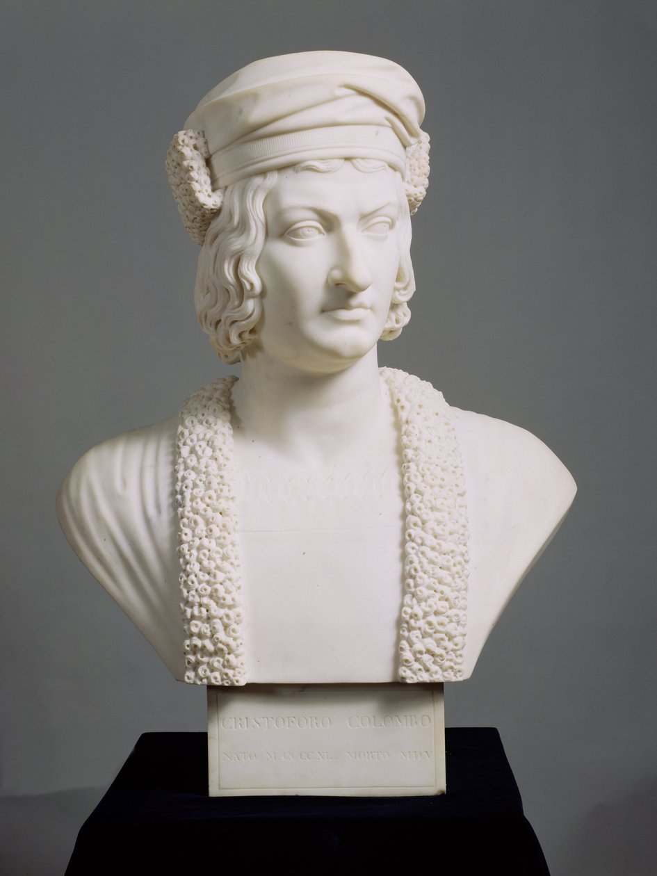 Christopher Columbus (1446-1506) ca. 1836-45 (marmor) af Joseph Gott