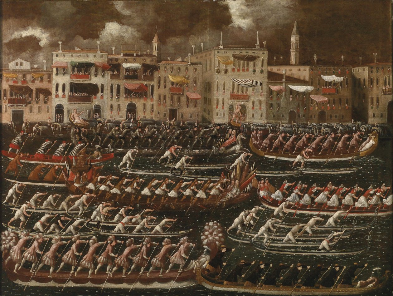 Regatta på Canal Grande af Joseph Heintz der Jüngere