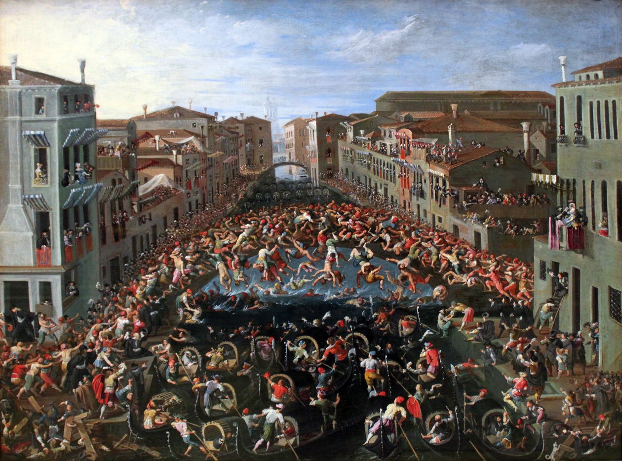 Konkurrence på Ponte dei Pugni i Venedig af Joseph Heintz der Jüngere