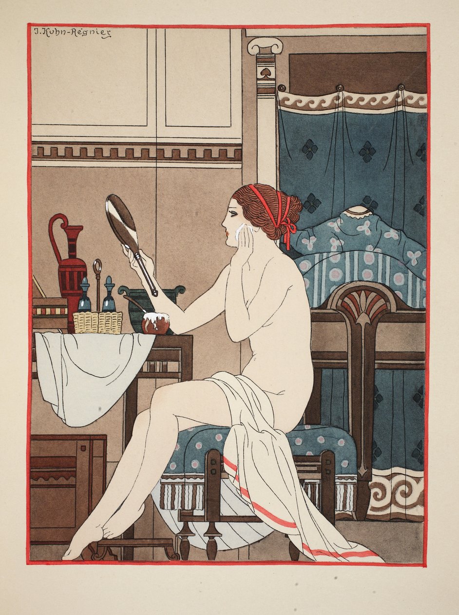 Våd med cerate lavet med rosenolie, illustration fra 