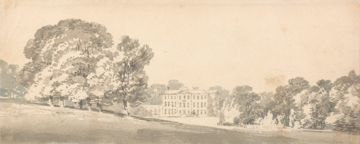Et tre -etagers georgiansk hus i en park af Joseph Mallord William Turner