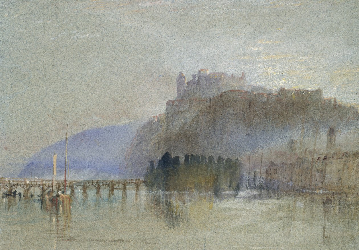 Amboise, ca. 1830 (akvarel med kropsfarve og pen og brunt blæk) af Joseph Mallord William Turner