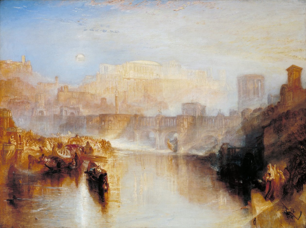 Det gamle Rom; Agrippina Landing with the Ash of Germanicus af Joseph Mallord William Turner