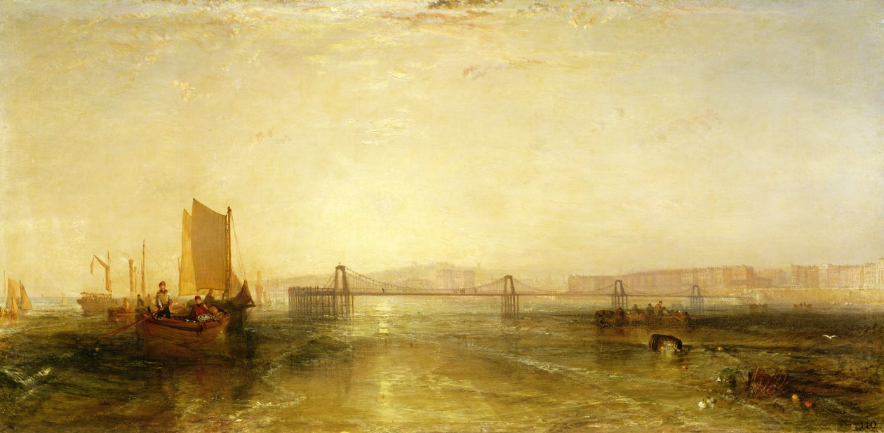 Brighton fra havet, ca. 1829 af Joseph Mallord William Turner