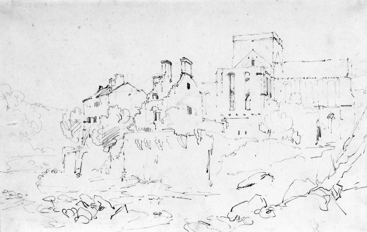 Brinkburn Priory, Northumberland af Joseph Mallord William Turner