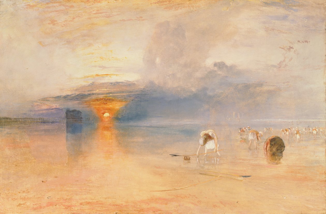 Calais Sands at Low Water, Poissards Gathering Bait, 1830 af Joseph Mallord William Turner