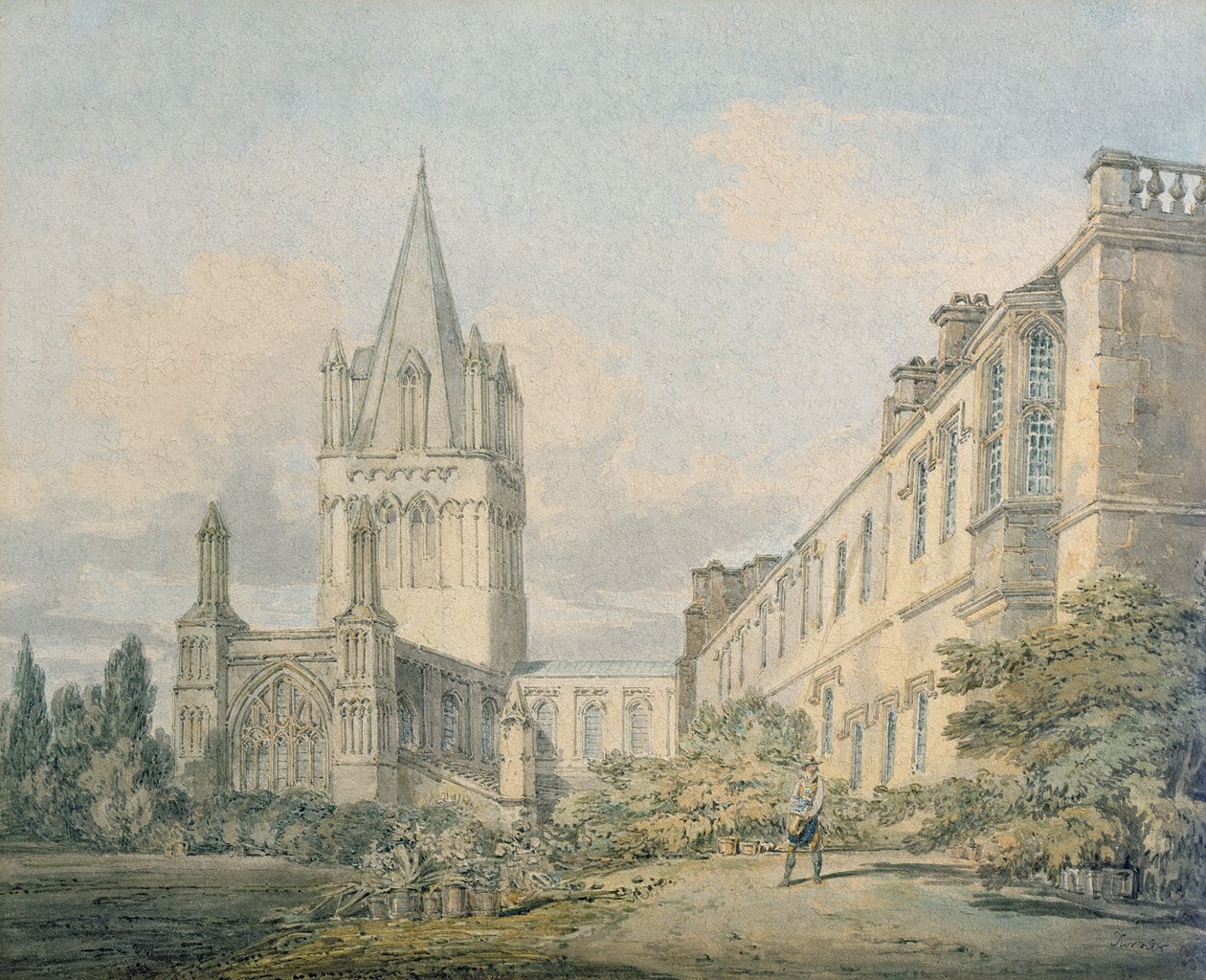 Christ Church Cathedral and Deanery, Oxford af Joseph Mallord William Turner