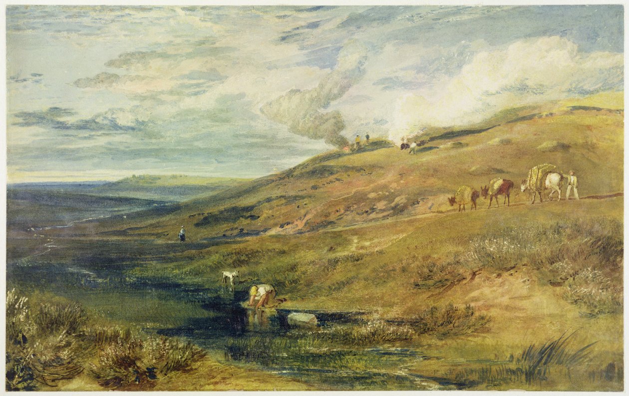 Dartmoor: The Source of the Tamar and the Torridge, ca. 1813 (wc og kropsfarve over grafit på papir) af Joseph Mallord William Turner