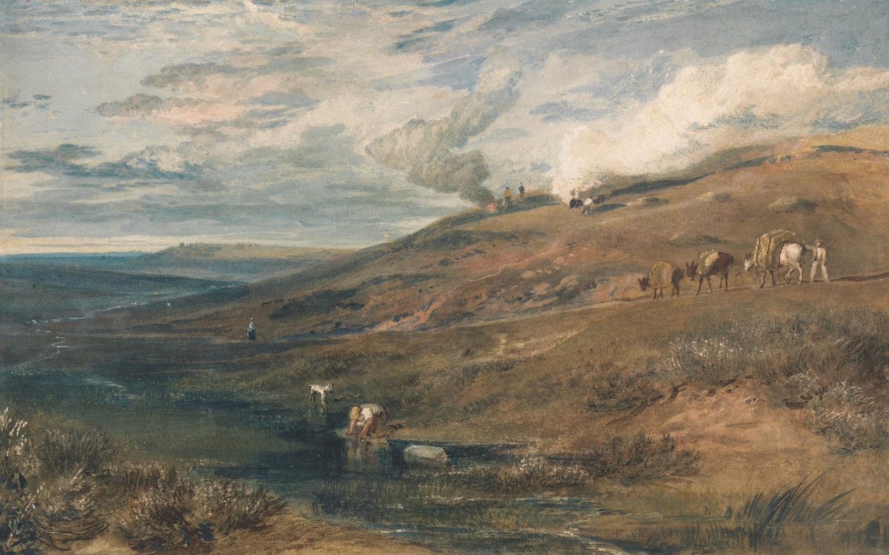 Dartmoor- Kilden til Tamar og Grøden af Joseph Mallord William Turner