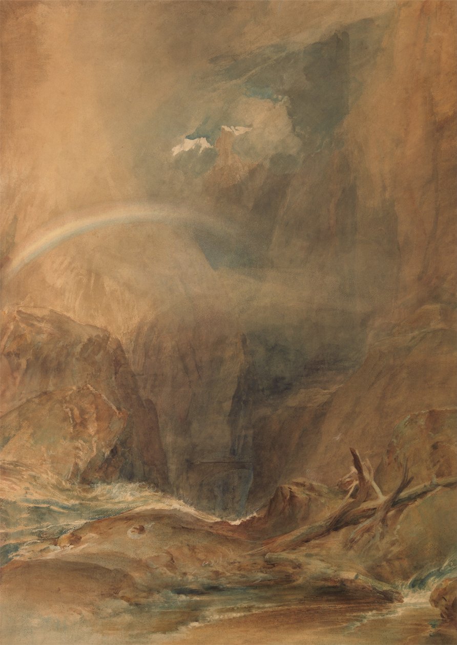 Devils Bridge, Saint Gotthards Pass af Joseph Mallord William Turner