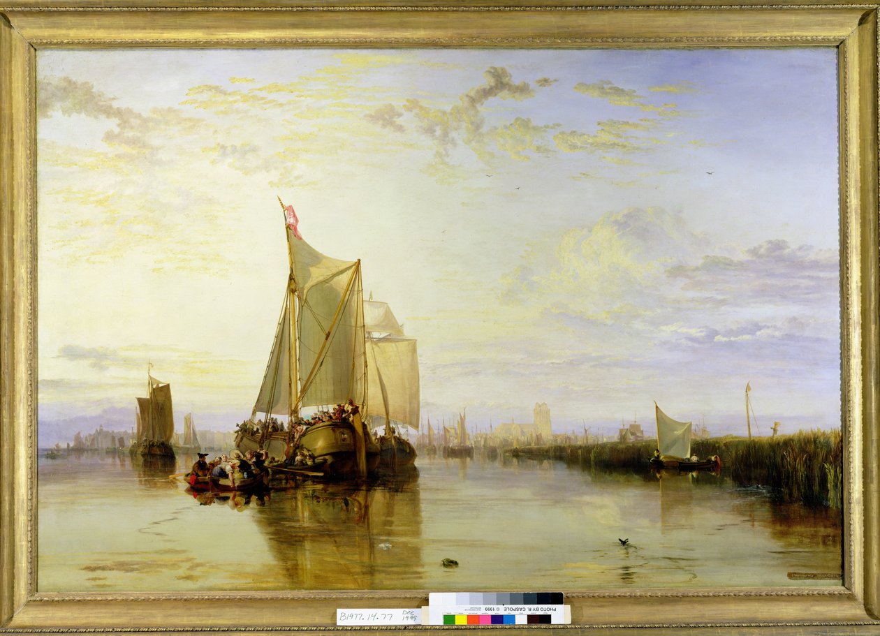 Dort eller Dordrecht: Dort-pakkebåden fra Rotterdam blev kalmet, 1817-18 af Joseph Mallord William Turner