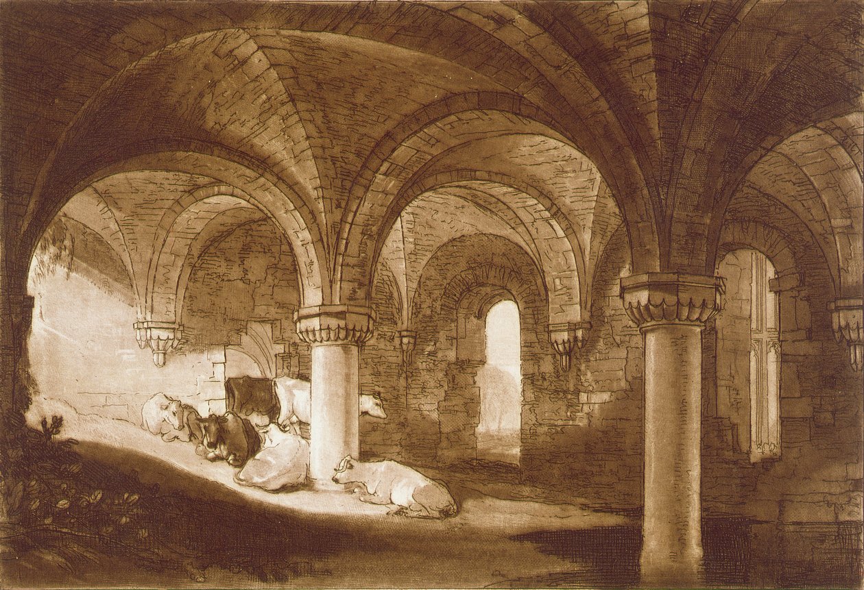 F.39.I The Crypt of Kirkstall Abbey, fra 