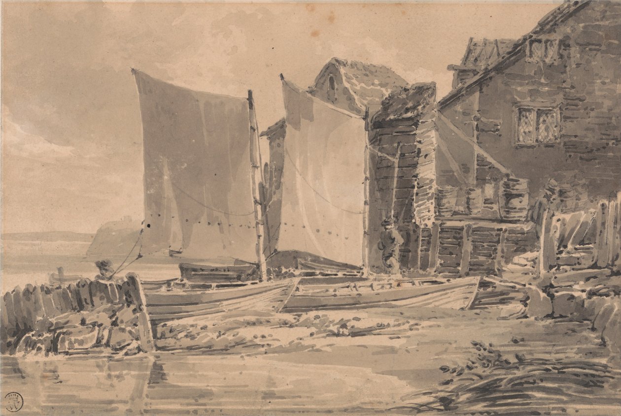 Fishermans Cottage, Dover af Joseph Mallord William Turner