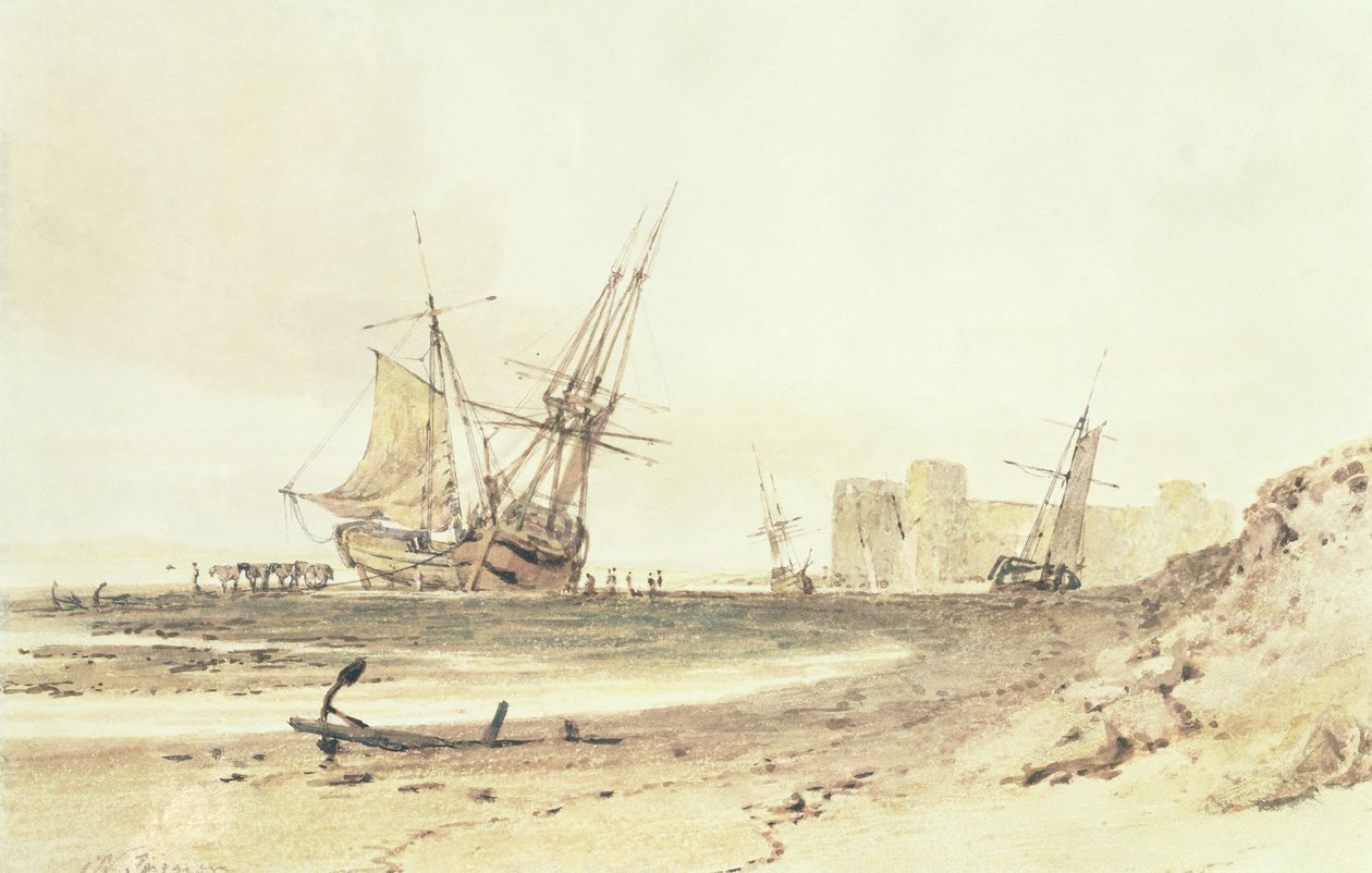 Flint Castle, Wales af Joseph Mallord William Turner