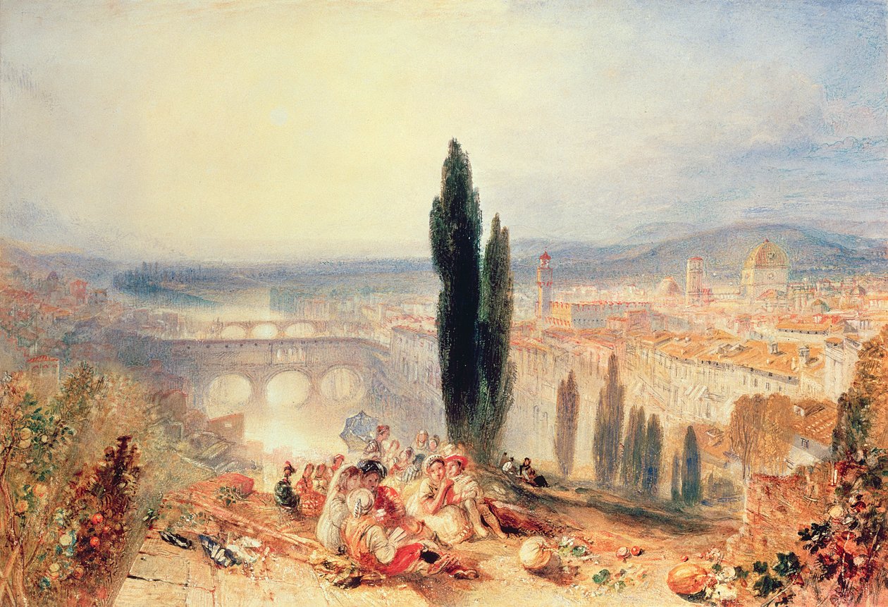 Firenze fra nær San Miniato, 1828 af Joseph Mallord William Turner
