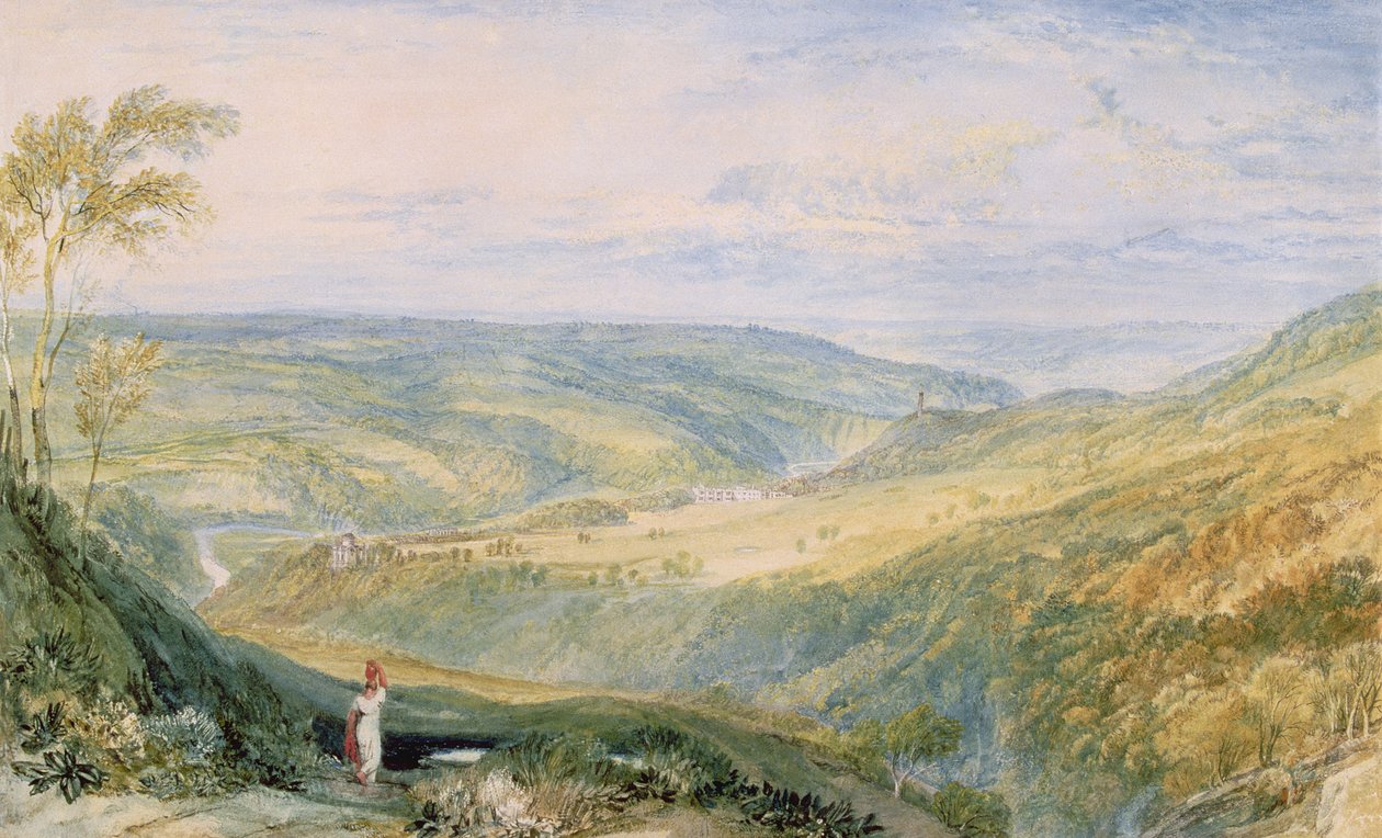 Gibside, County Durham fra syd (se 155786 for par) af Joseph Mallord William Turner