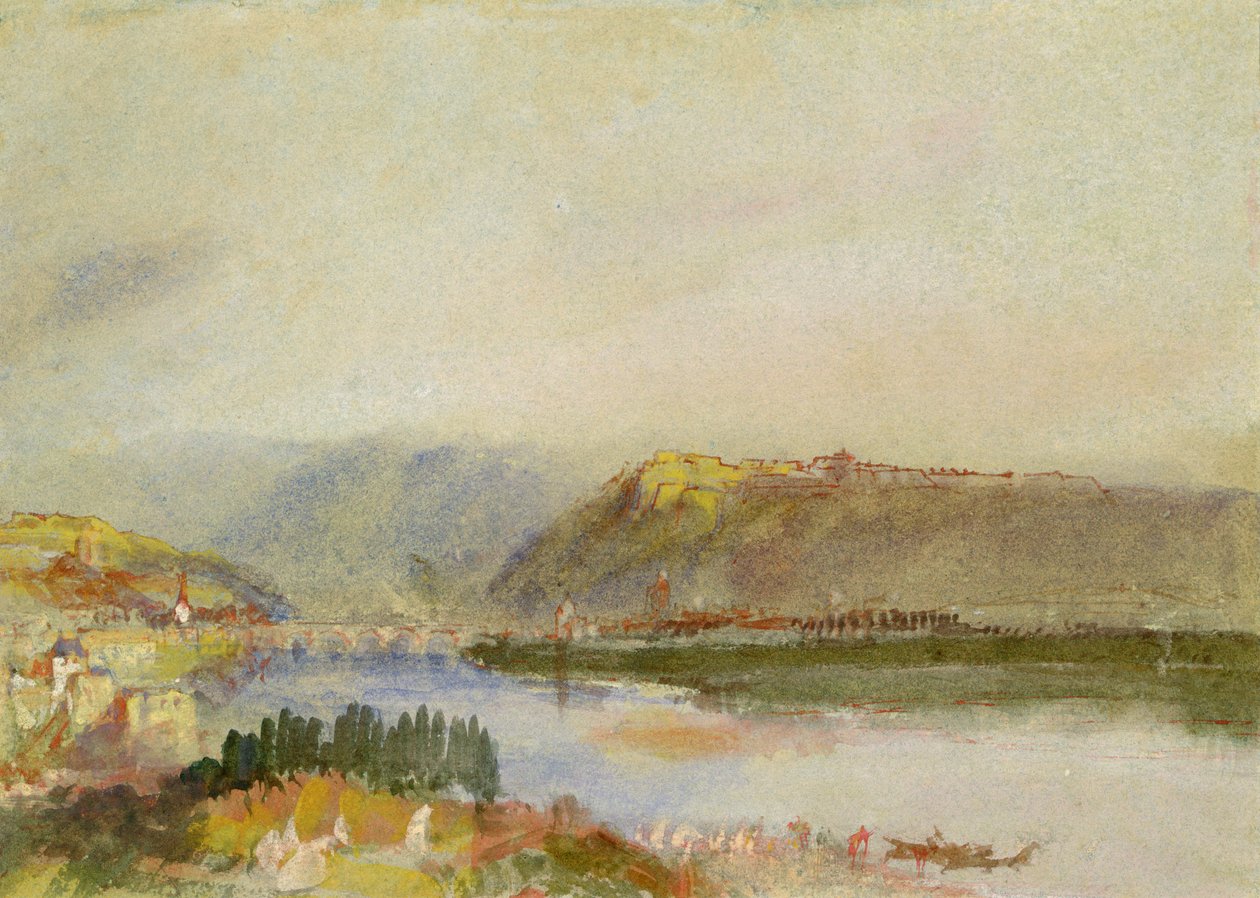 Givet fra Norden, ca. 1839 (gouache og wc) af Joseph Mallord William Turner