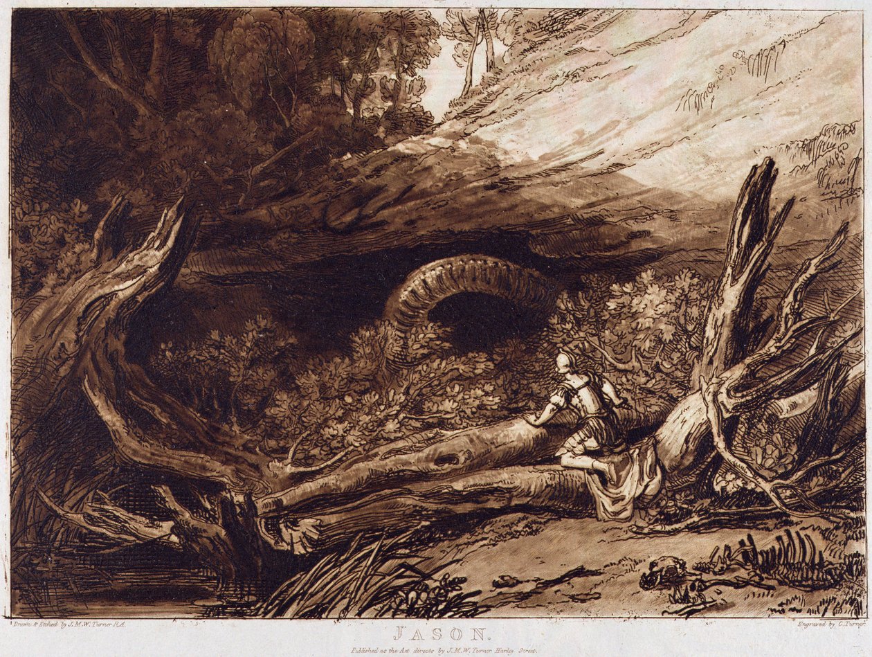 Jason, graveret af Charles Turner (1773-1857) af Joseph Mallord William Turner