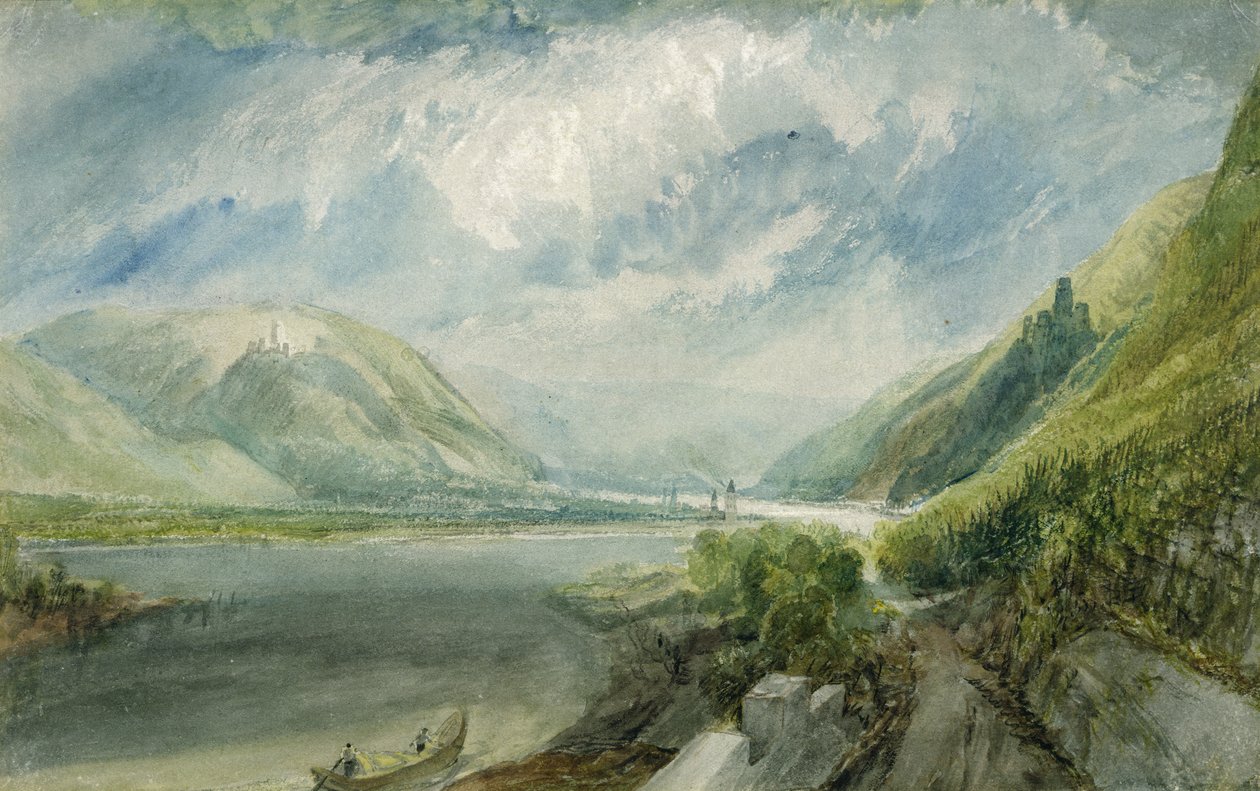 Junction of the Lahn, 1817 (gouache og wc) af Joseph Mallord William Turner