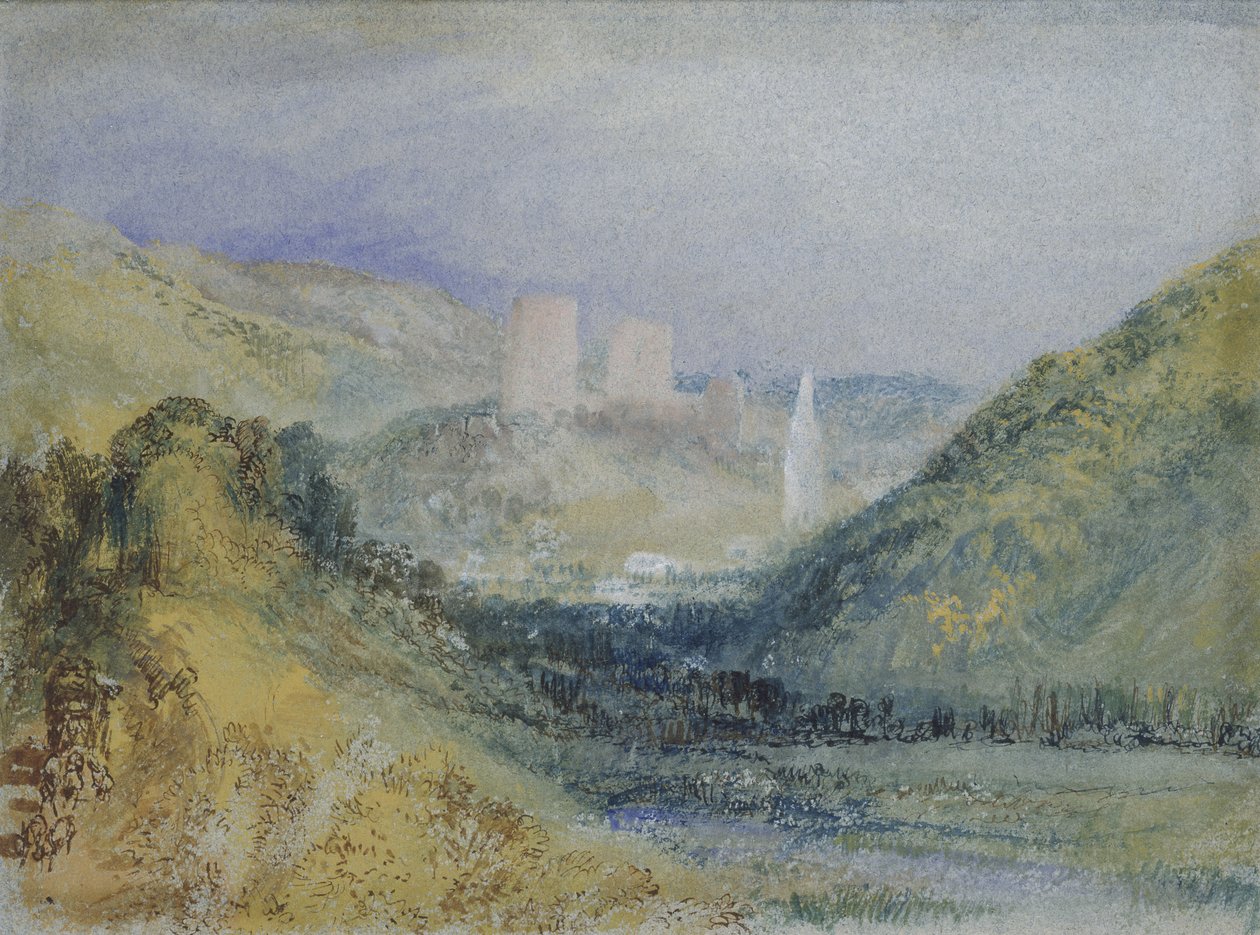 Lillebonne, ca. 1823 (wc & gouache med pen & blæk på papir) af Joseph Mallord William Turner