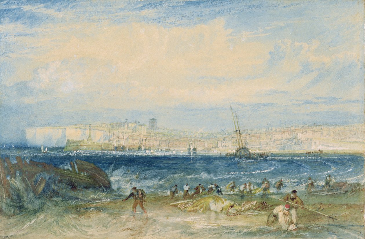 Margate, ca. 1822 (wc og skraber ud på vævet papir) af Joseph Mallord William Turner
