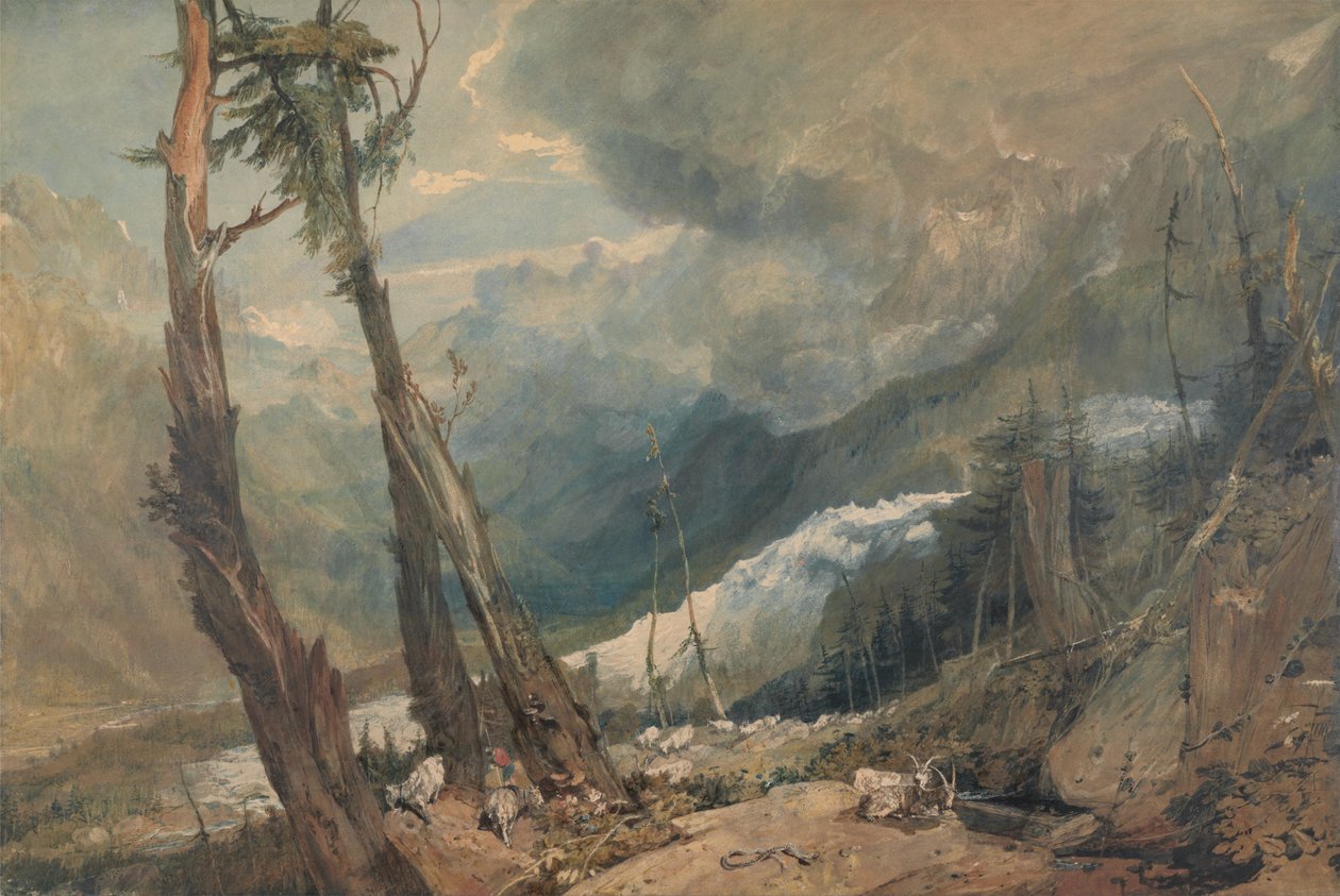 Mer de Glace, i Chamouni -dalen, Schweiz af Joseph Mallord William Turner