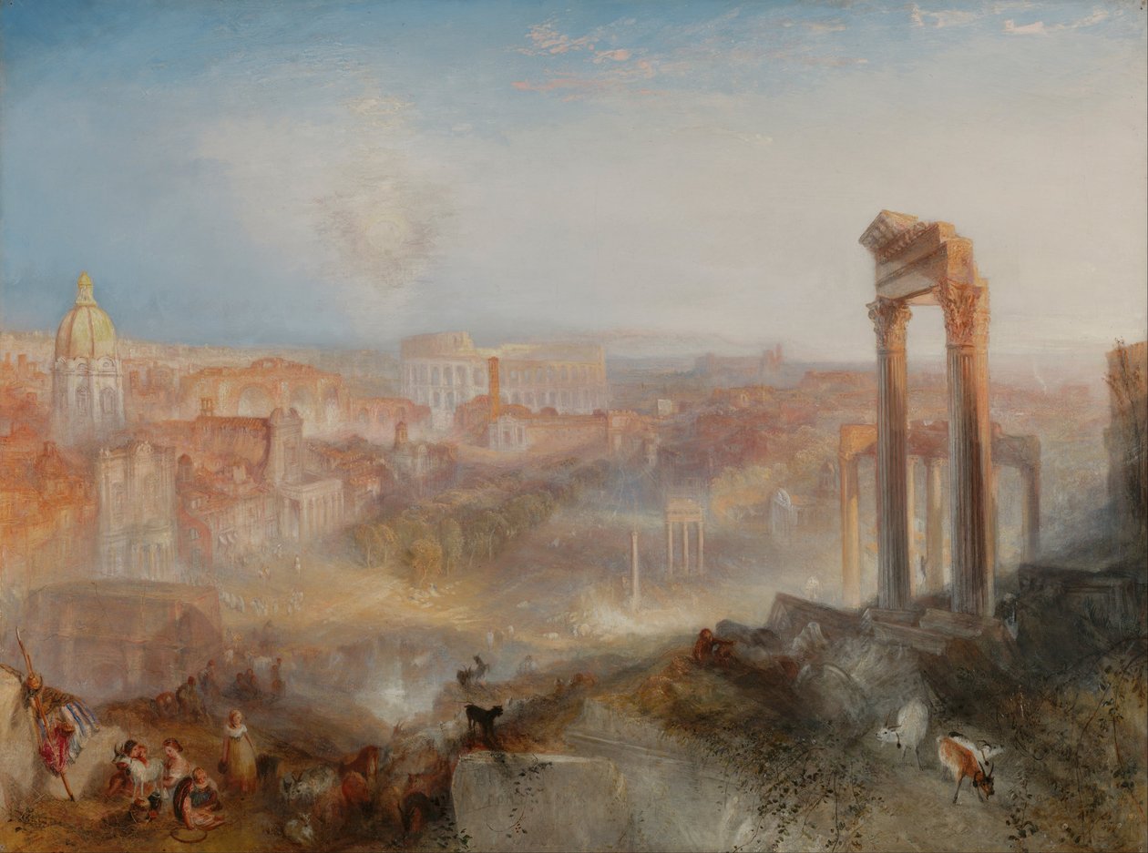 Moderne Rom-Campo Vaccino af Joseph Mallord William Turner