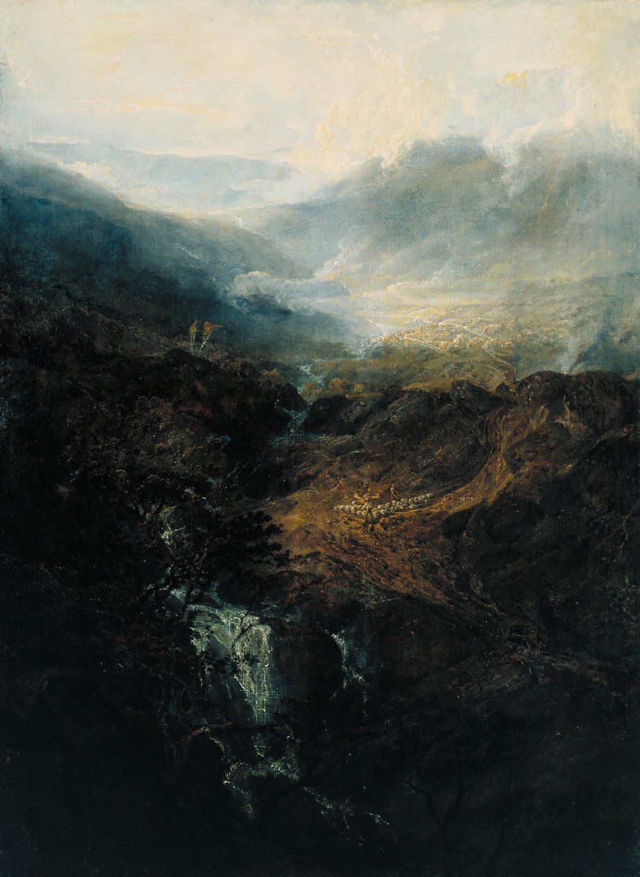Morgen blandt Coniston Fells, Cumberland af Joseph Mallord William Turner