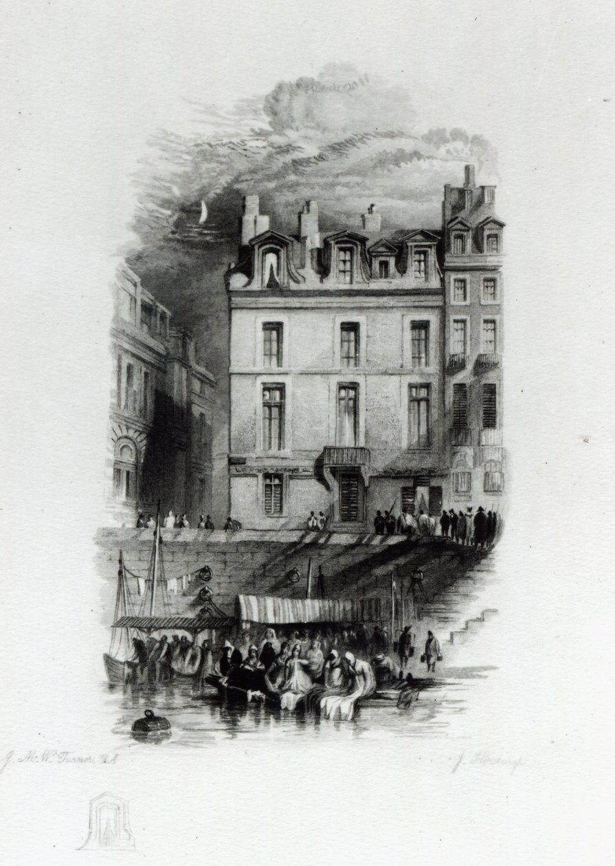 Napoleons logi på Quai Conti, 1834-36 af Joseph Mallord William Turner