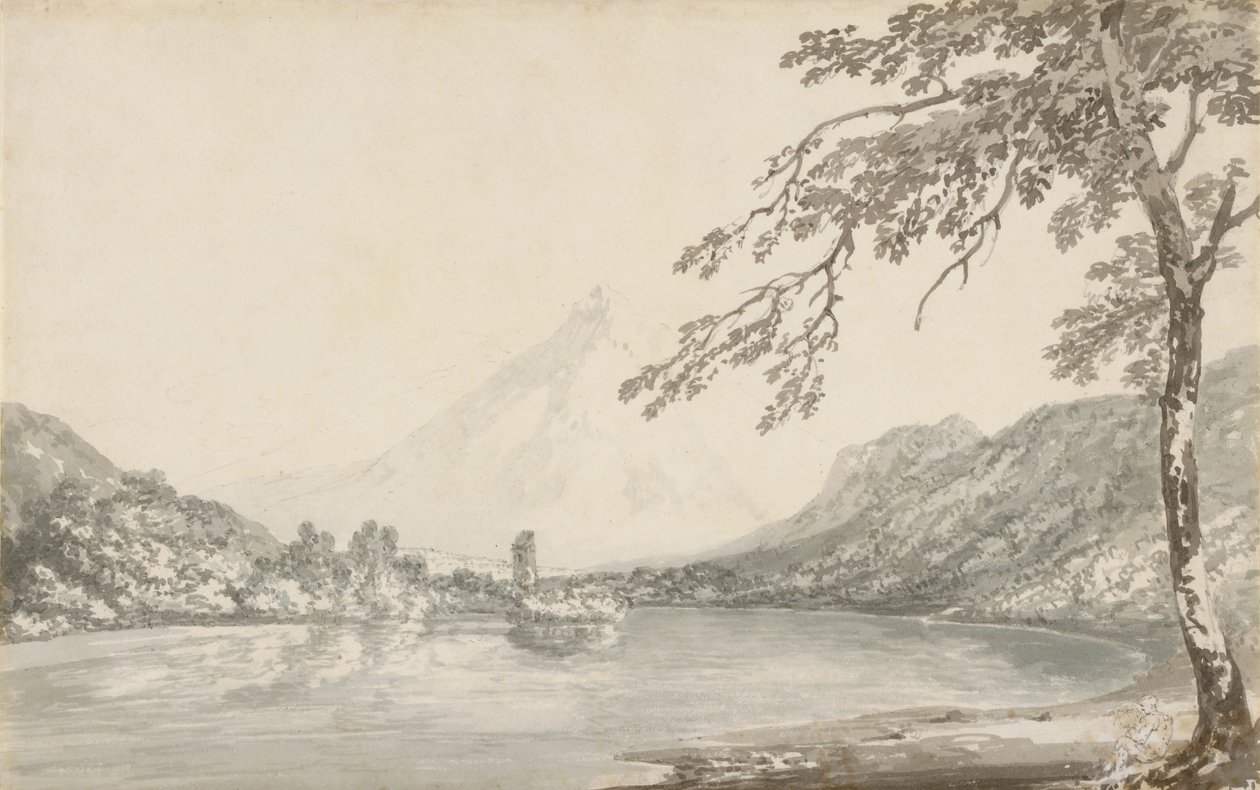 På Aar mellem Unterseen og Brienz -søen af Joseph Mallord William Turner