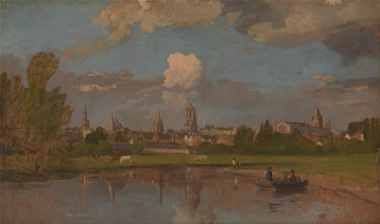 Oxford fra floden med Christ Church i forgrunden af Joseph Mallord William Turner