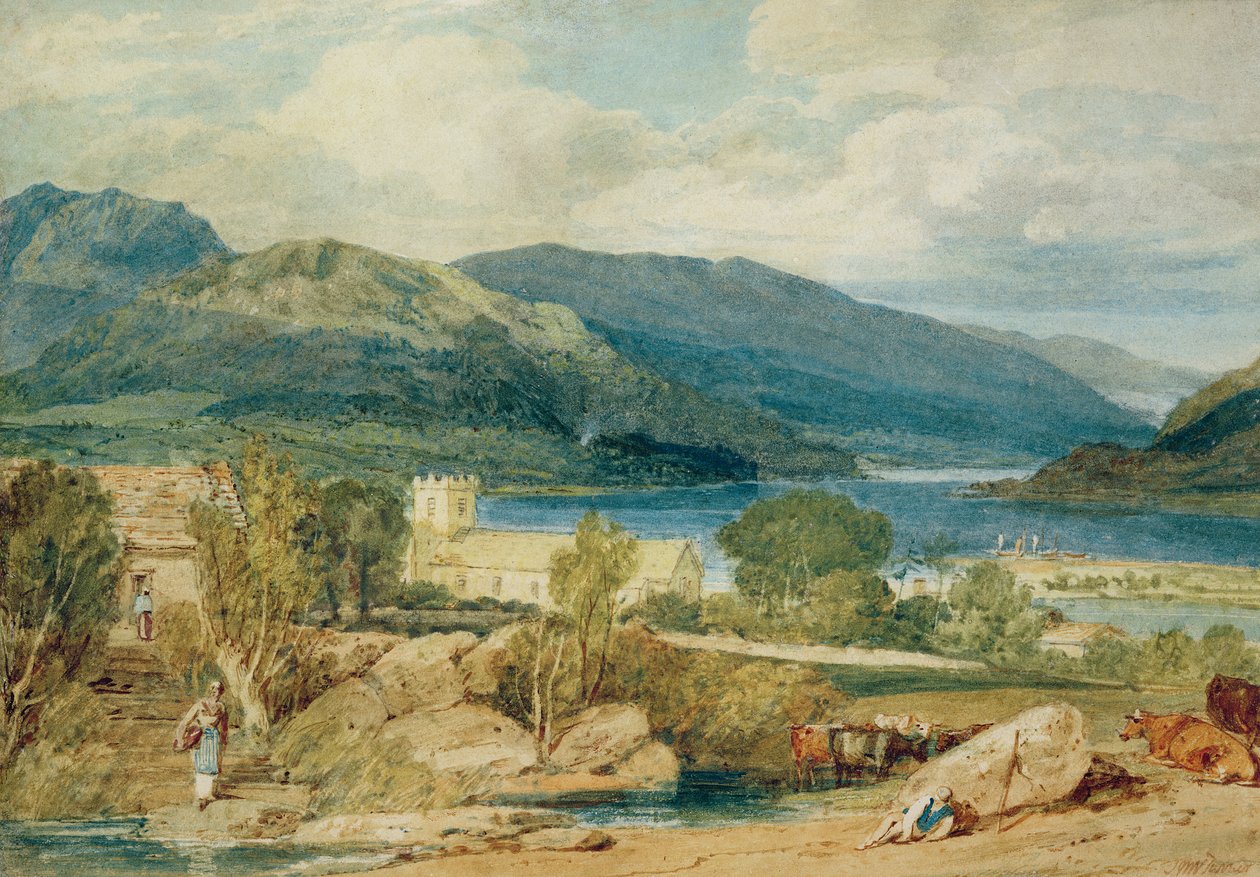 Patterdale (wc med pen på papir) af Joseph Mallord William Turner