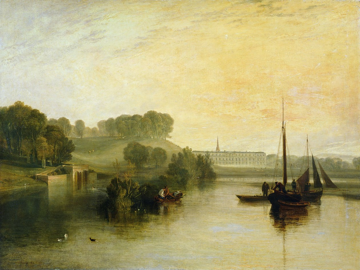 Petworth, Sussex, sæde for jarlen af Egremont: Dewy Morning, 1810 af Joseph Mallord William Turner