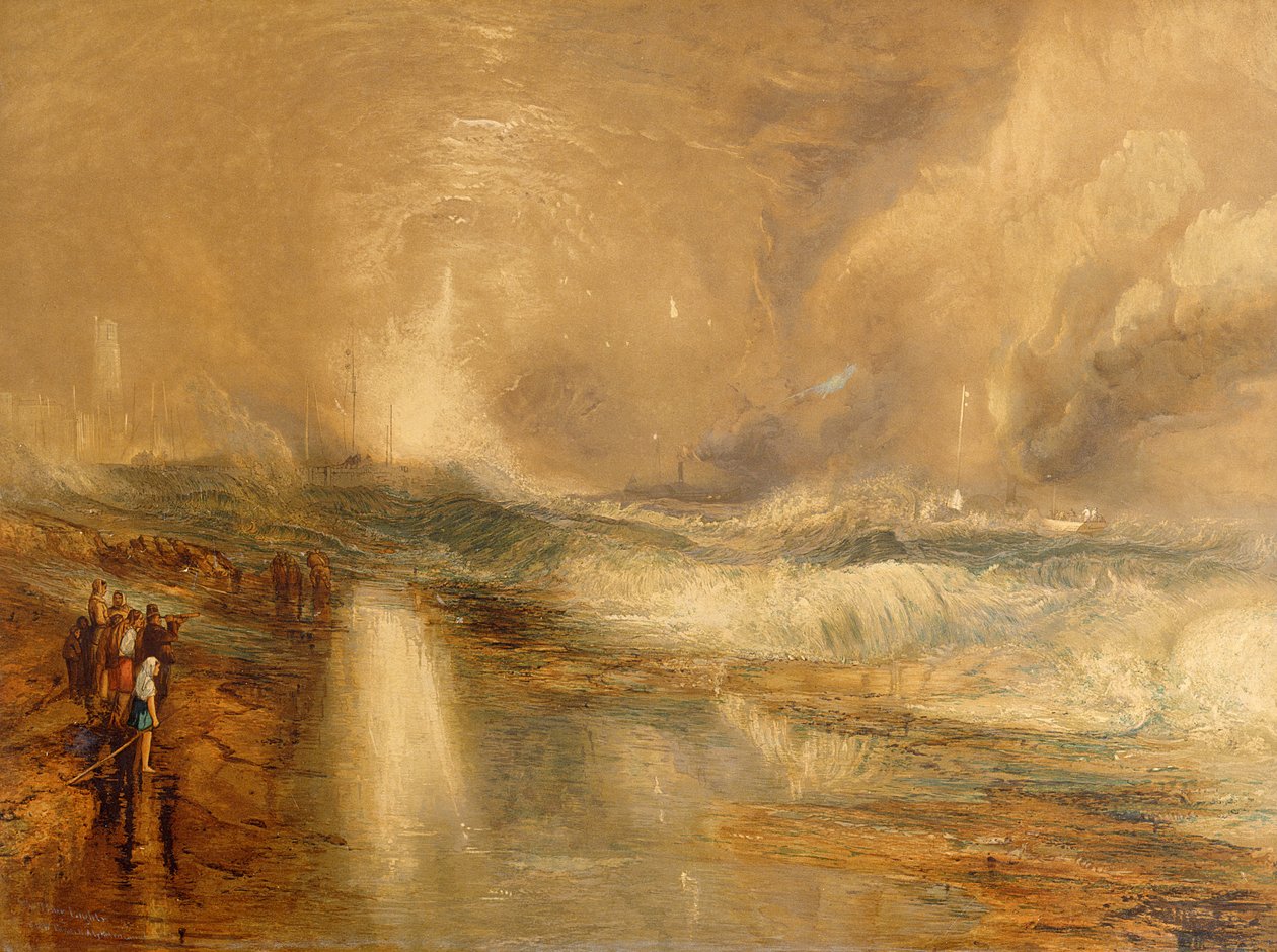 Raketter og blå lys, 1855 (chromolitho) af Joseph Mallord William Turner