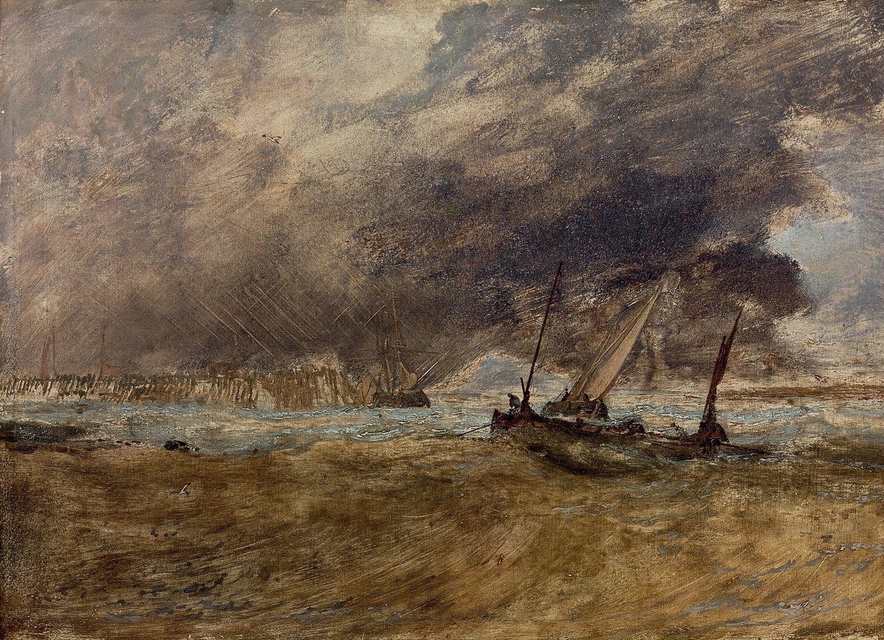 Seapiece med fiskebåde af Joseph Mallord William Turner