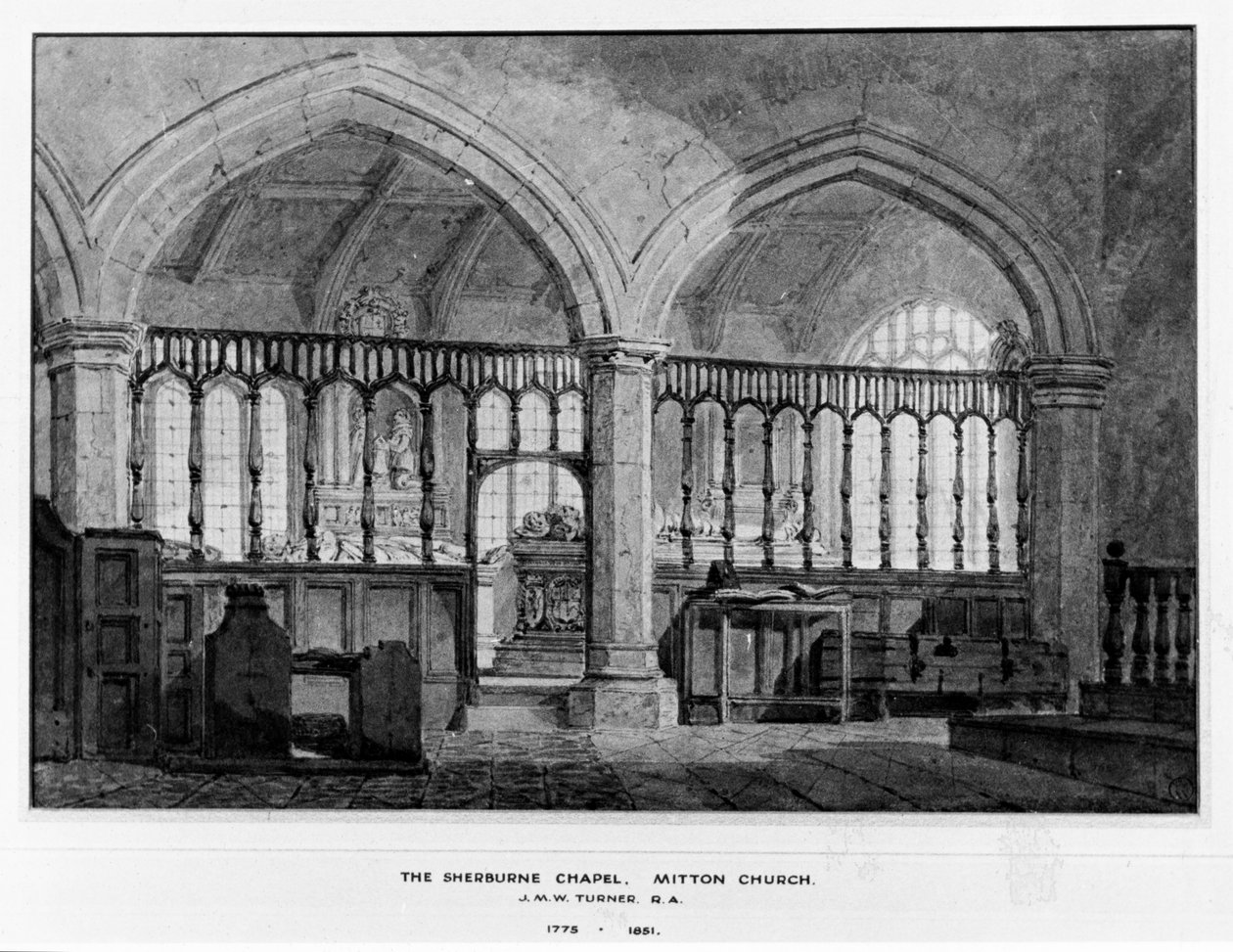 Sherburne Chapel, Mitton Church, Mitton, Lancashire af Joseph Mallord William Turner