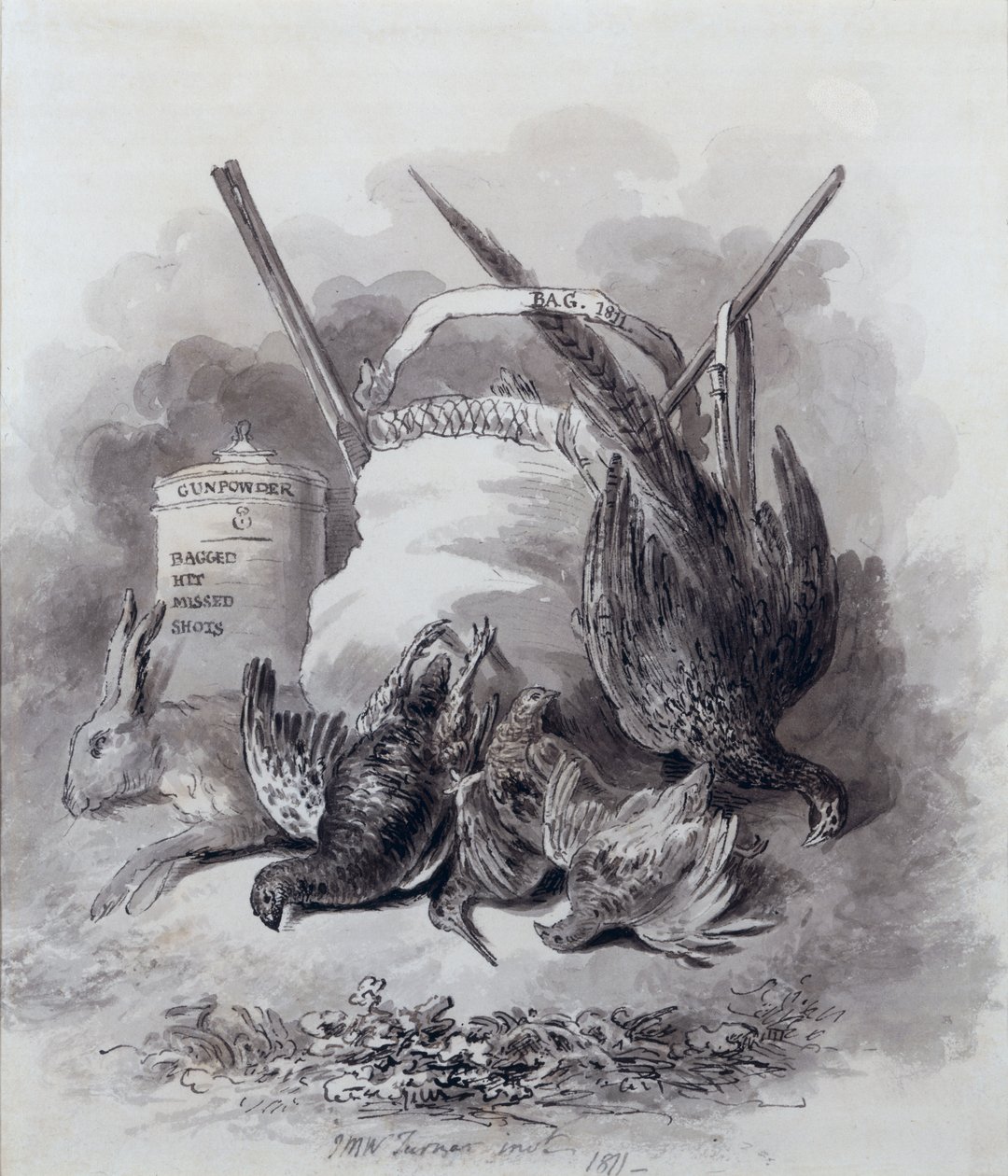Study for a Game Book, 1811 (tegning) af Joseph Mallord William Turner