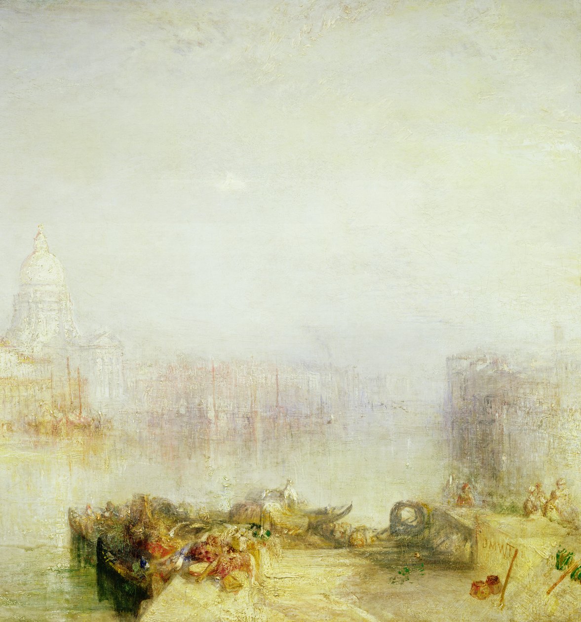 Dogana og Santa Maria della Salute, Venedig, 1843 (detaljer) af Joseph Mallord William Turner