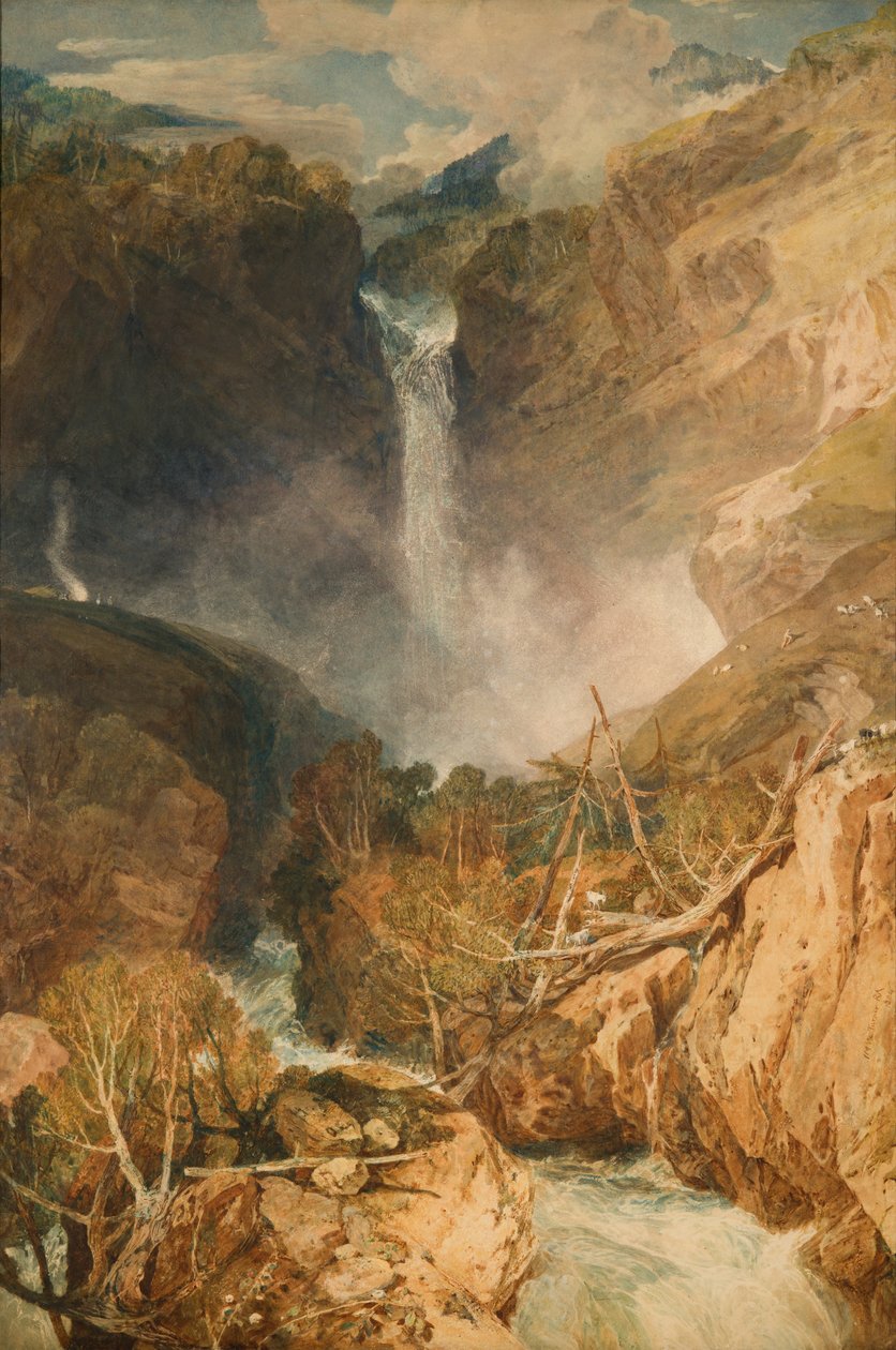 De store vandfald ved Reichenbach, 1804 af Joseph Mallord William Turner