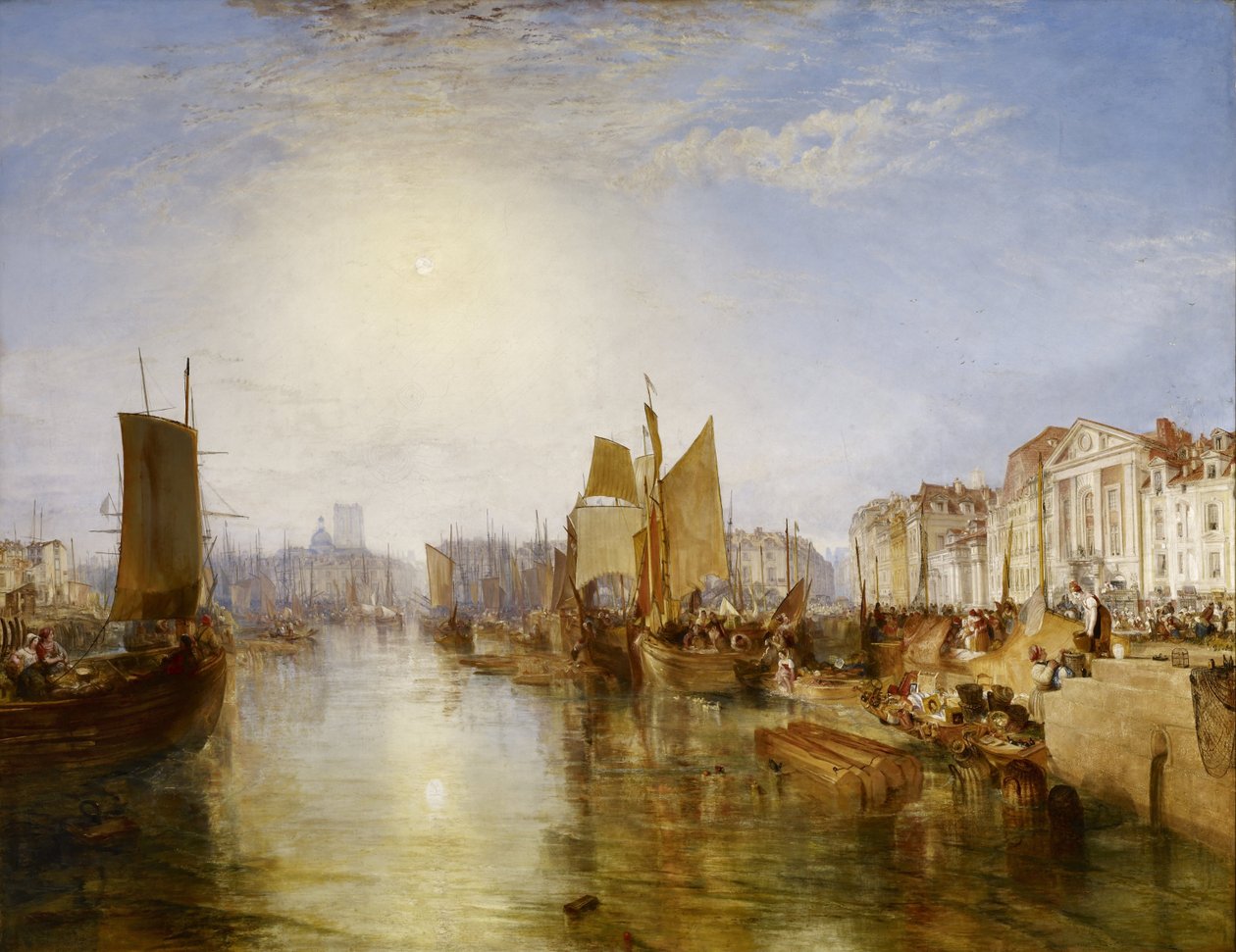 Dieppe Havn af Joseph Mallord William Turner