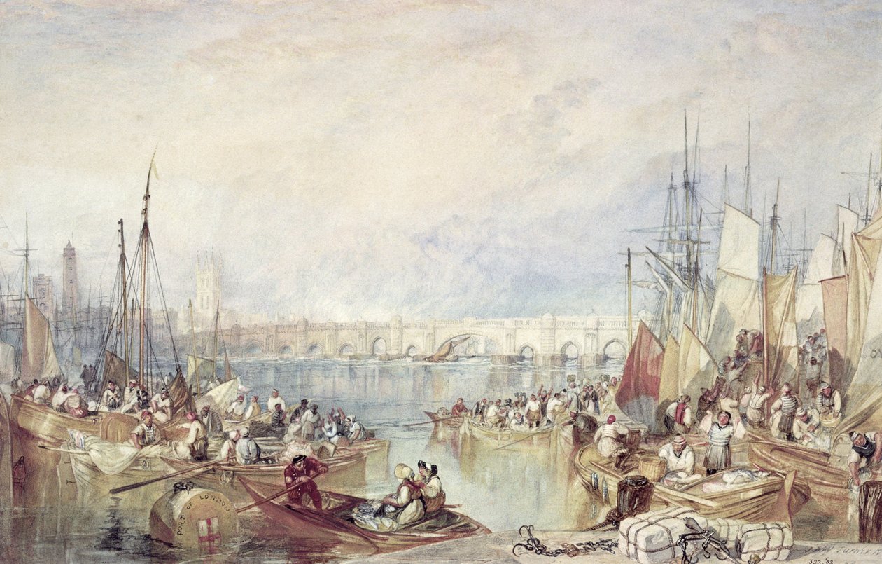 Londons havn af Joseph Mallord William Turner