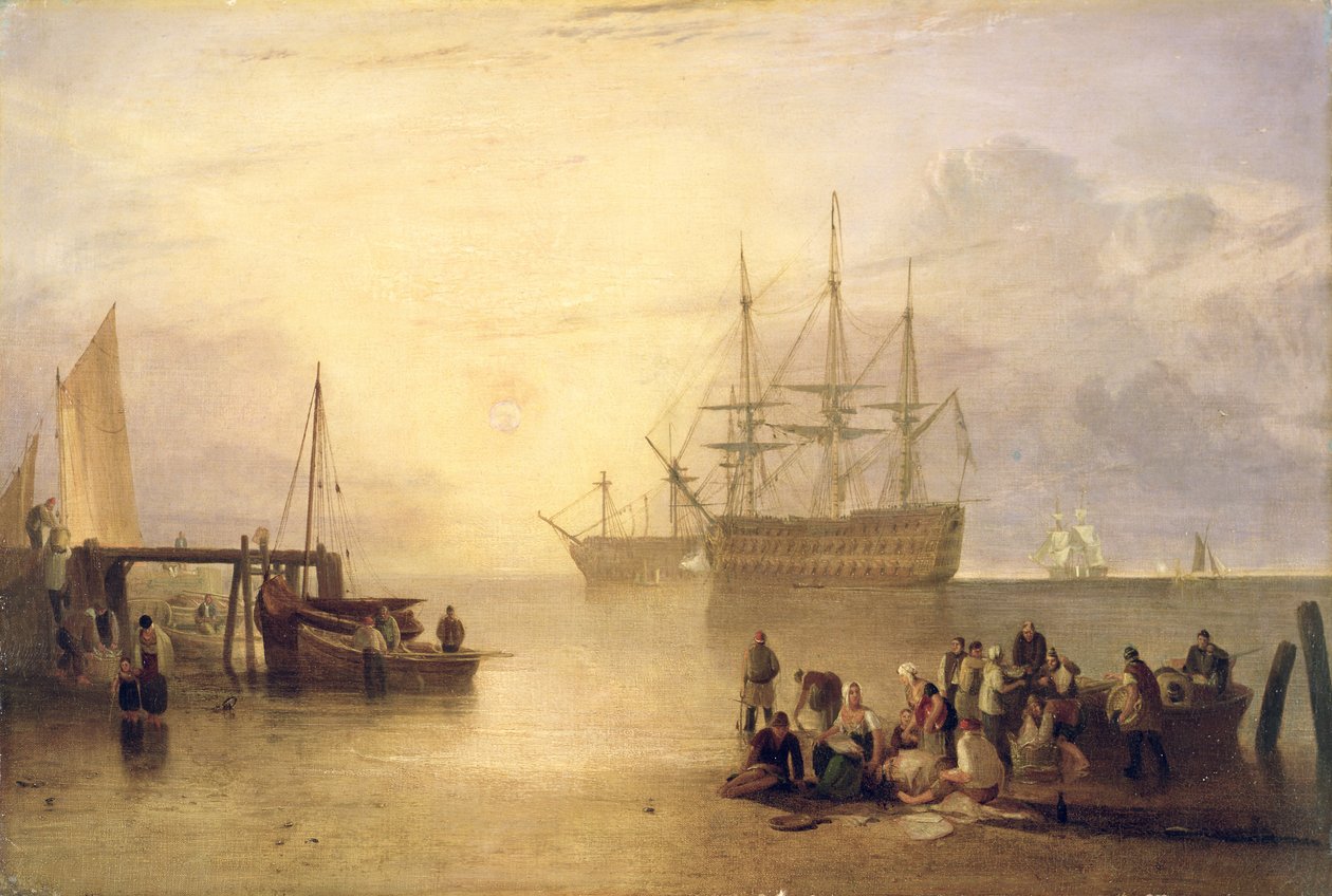 Solen stiger op gennem damp, ca. 1809 af Joseph Mallord William Turner