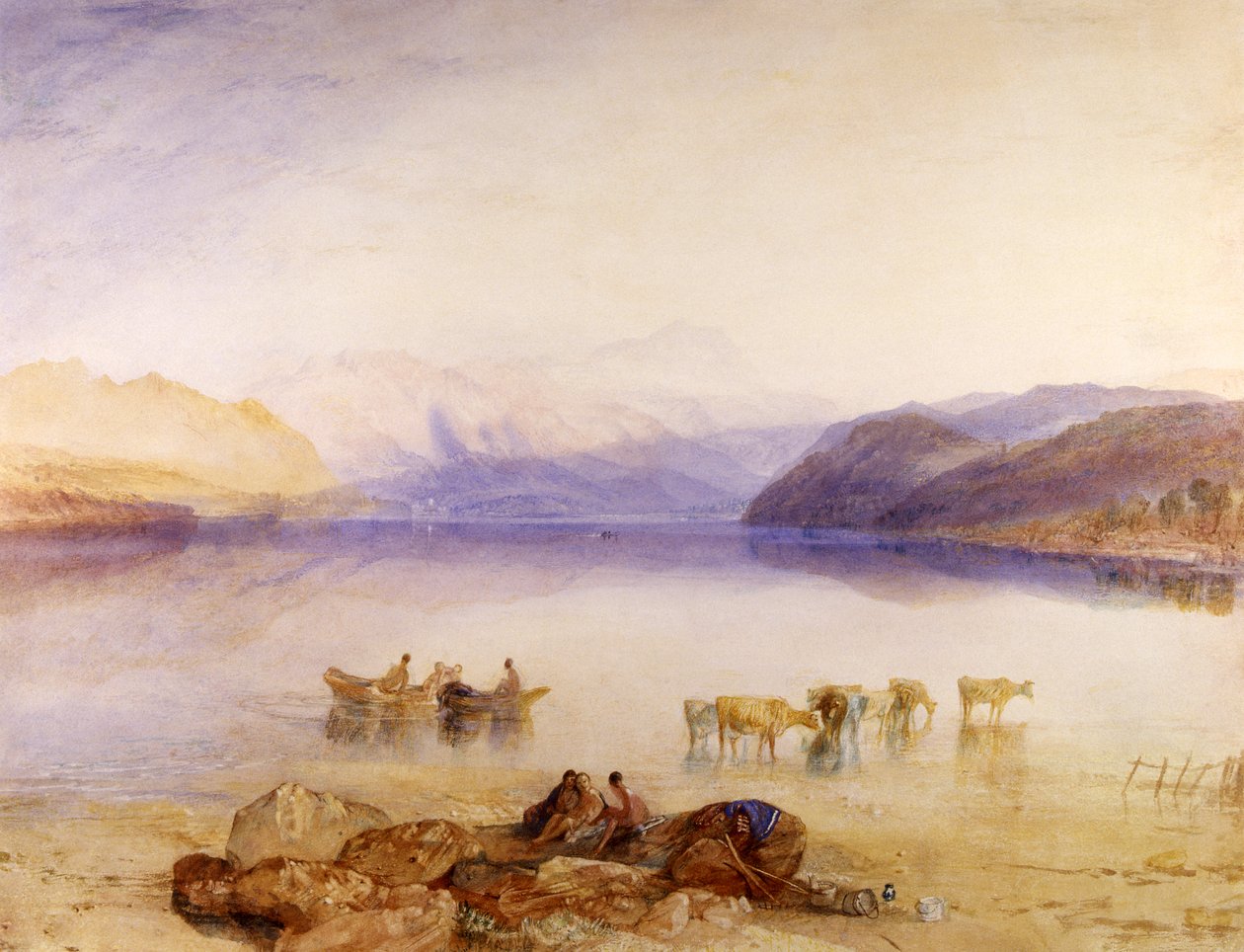 Ullswater, Cumberland, ca. 1835 af Joseph Mallord William Turner