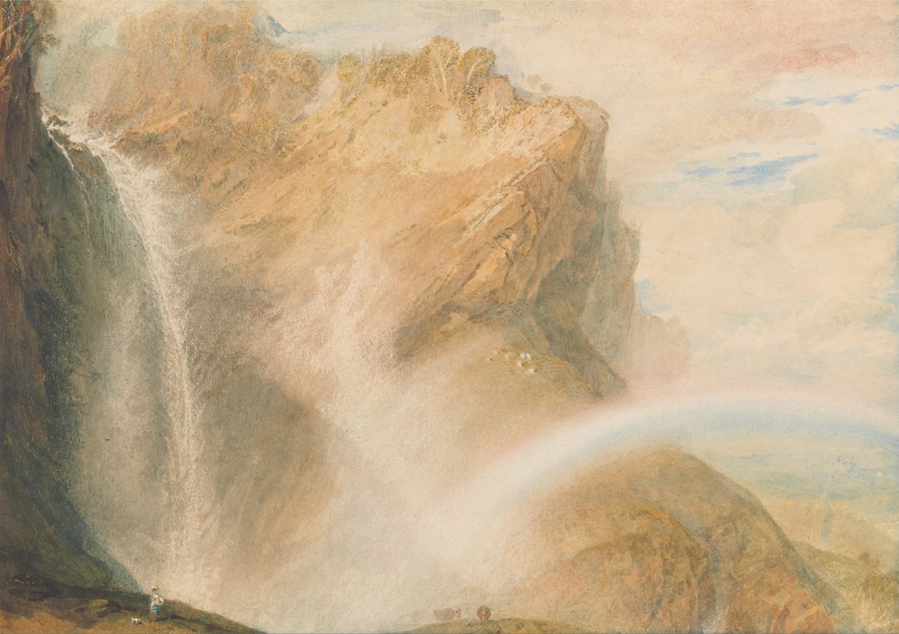 Øvre fald af Reichenbach- regnbuen af Joseph Mallord William Turner