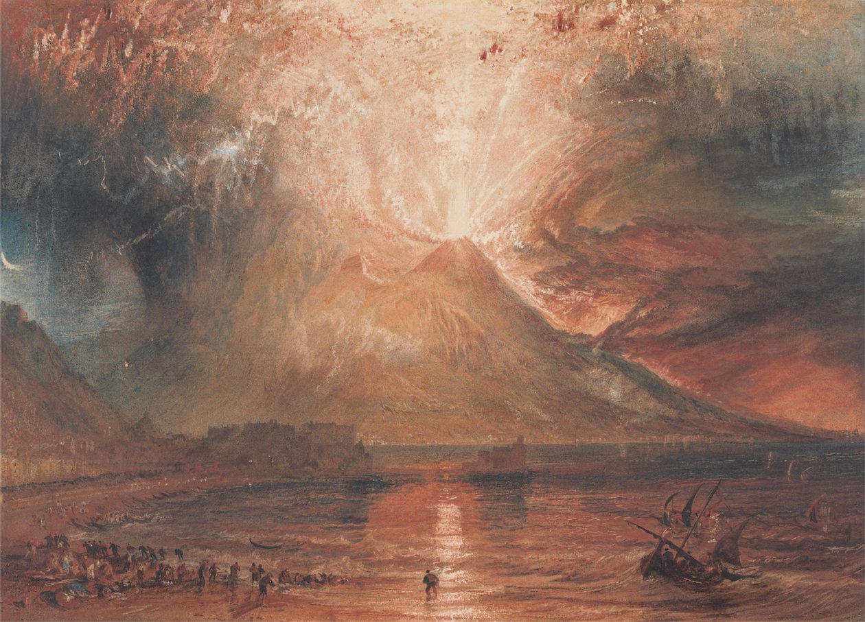 Vesuv i udbrud af Joseph Mallord William Turner