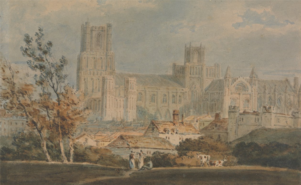 Udsigt over Ely Cathedral af Joseph Mallord William Turner